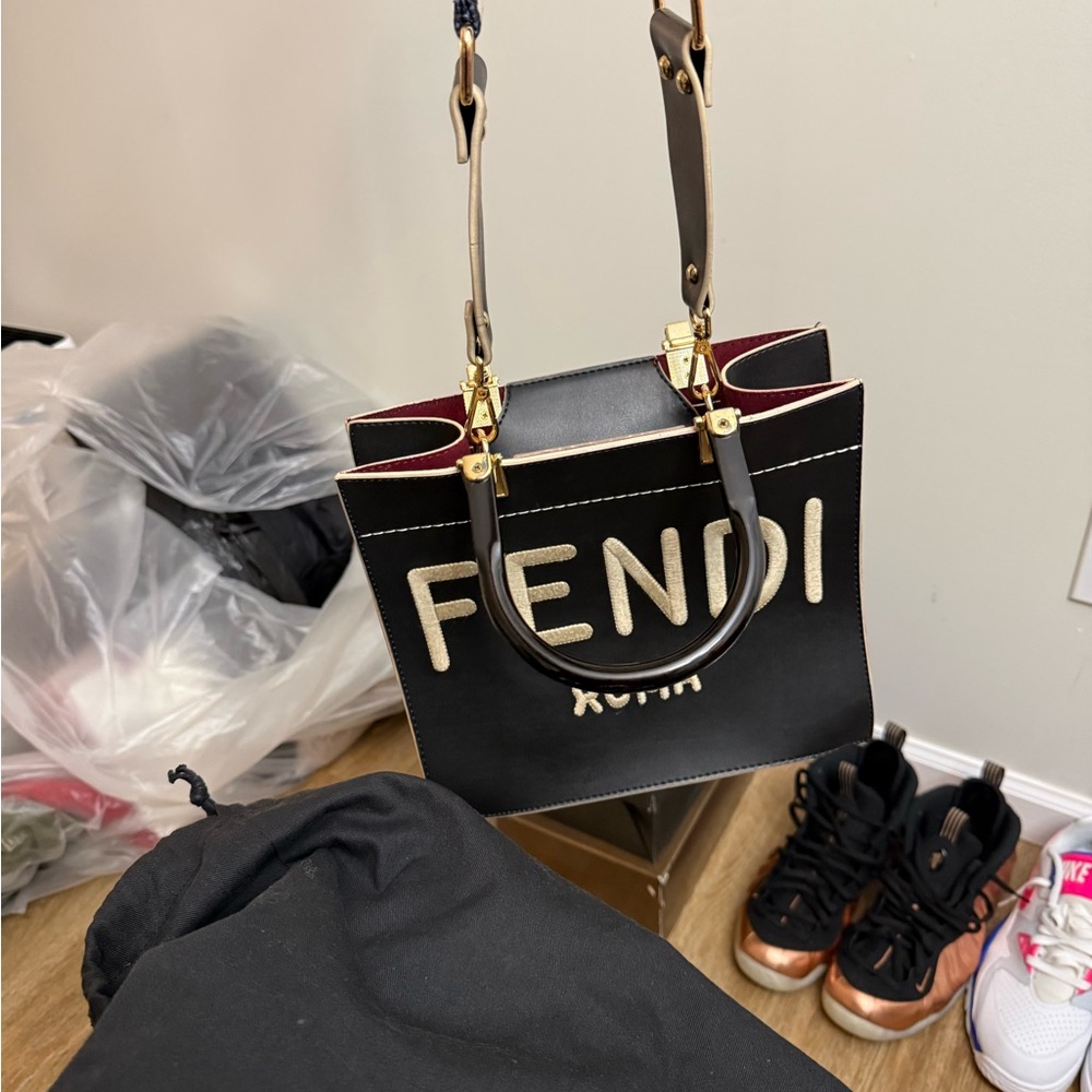Fendi Black Canvas Tote